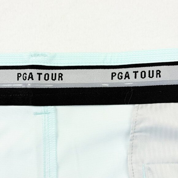 PGA Tour Men Active Gripper Waistband UPF 50 Stretch Light Blue Shorts Sz 42 NWT - Picture 5 of 11